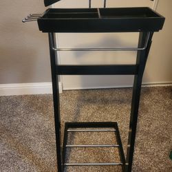 Suit Valet Stand With Shoe Horn