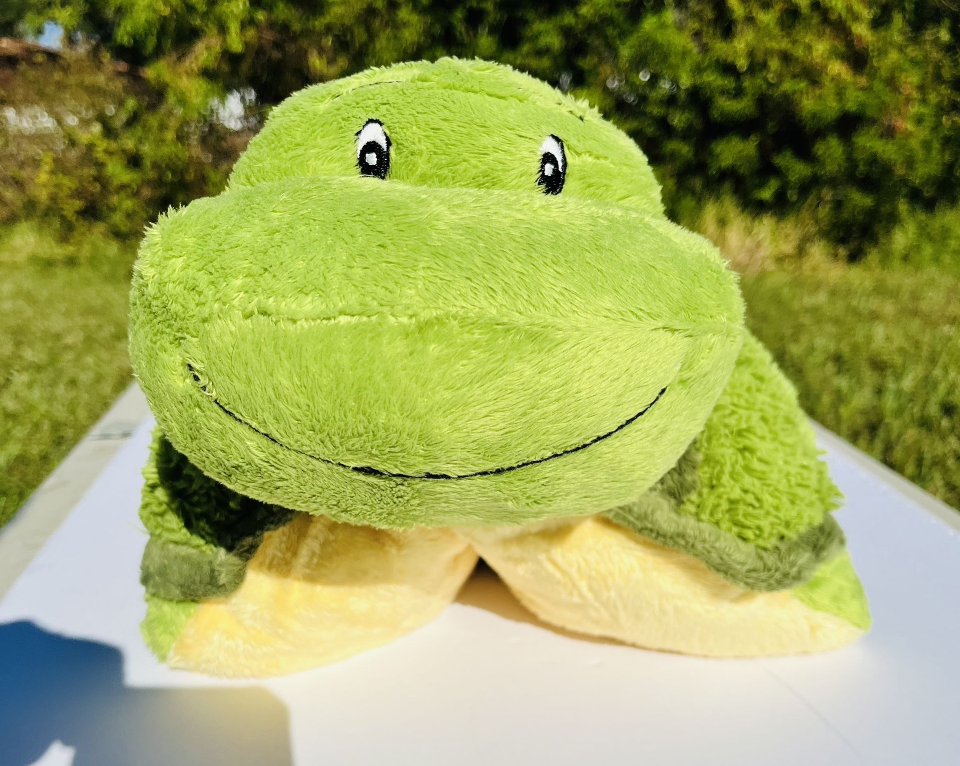 ZooPurrPets Turtle Pillow Plush 14” Lays Flat Stands With Velcro Machine Washable 3 And Up