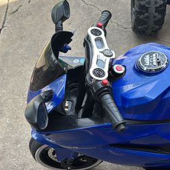 Elegant Electronix Ducati Style Kids Motorcycle LED Wheels Electric Ride on Unisex Bike 12V | Blue