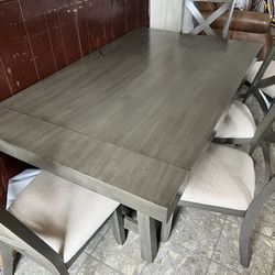 Adjustable Wood Table. GRAY in Color