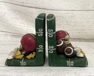 Vintage 90’s Sports Theme Football Ceramic Bookends