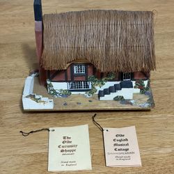 Vintage Pauline Ralph Reuge Music Box Olde English Cottage Hand-Made in England. Works Great.