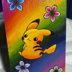 pikachu inspired engraved wooden box
