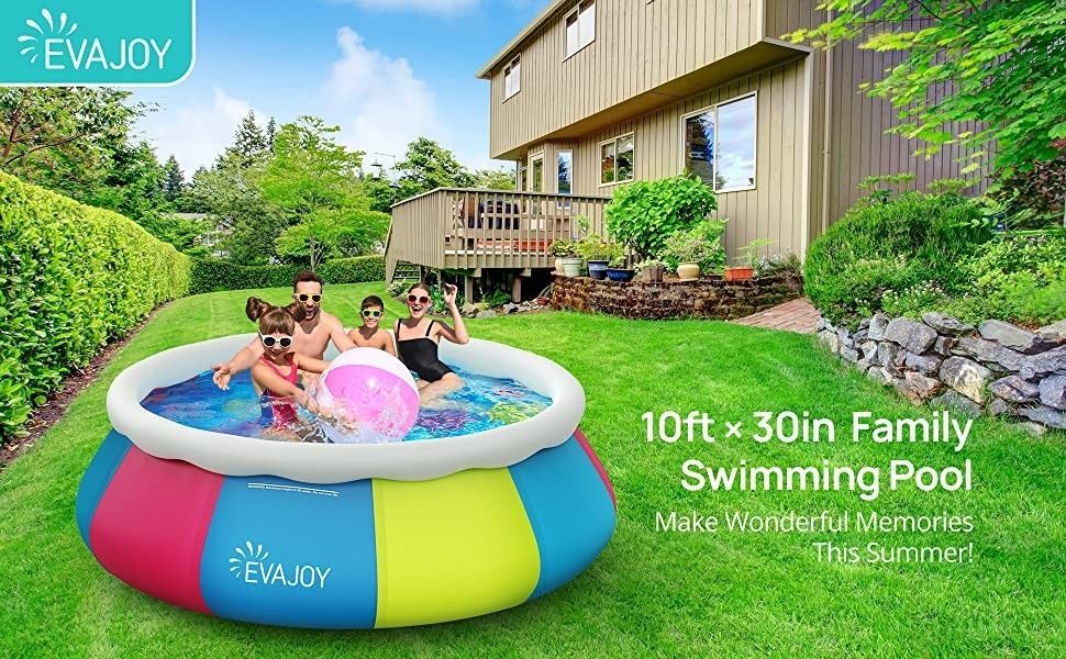 Inflatable Top Ring Swimming Pool with Cover, 10ft x 30in; Brand New, Sealed Box