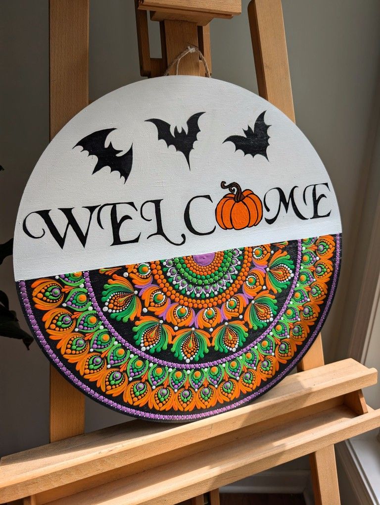 Fall Decorations Hand Painted New 