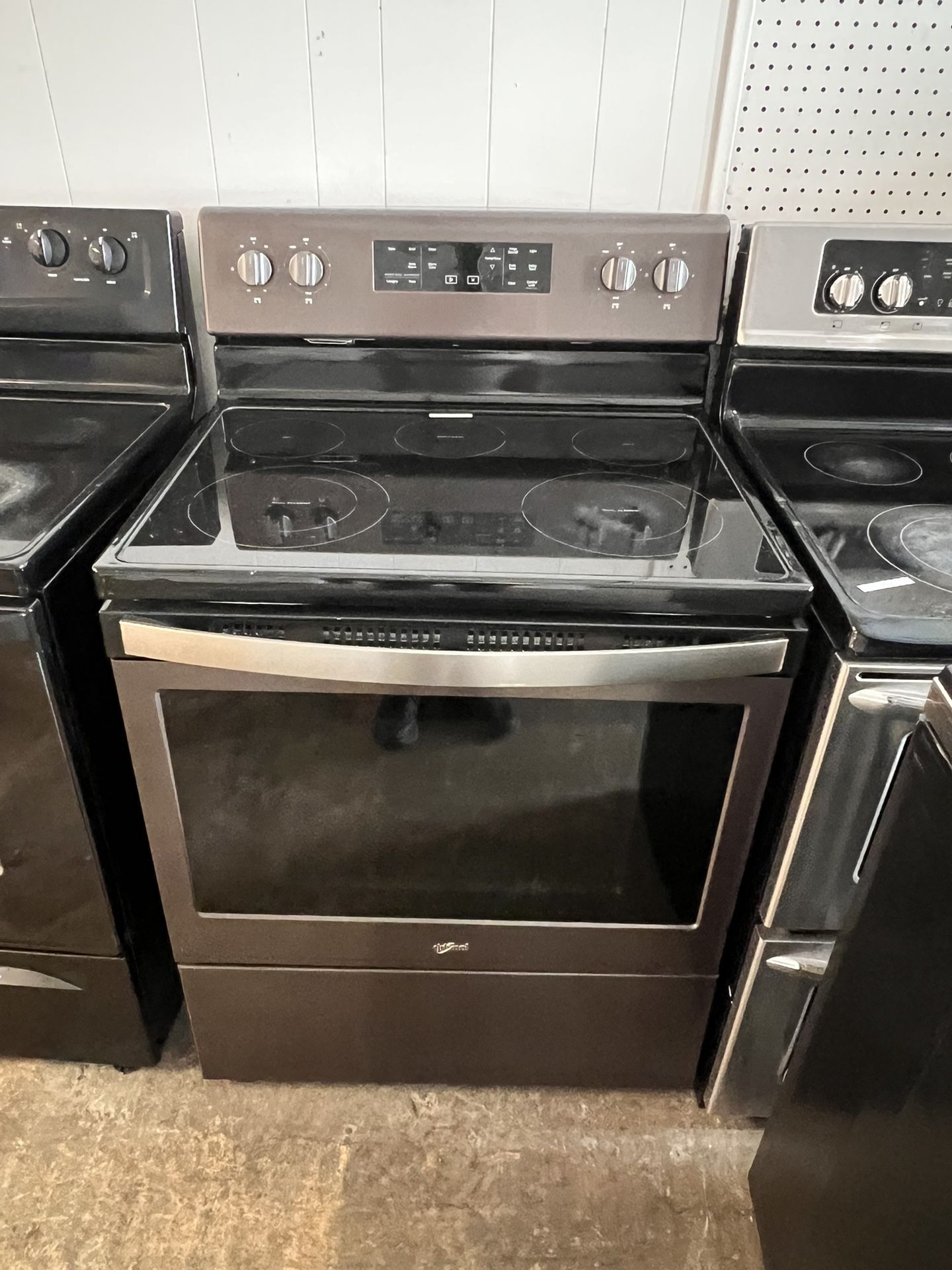 Black Stainless Steel Flat Top Stove Used