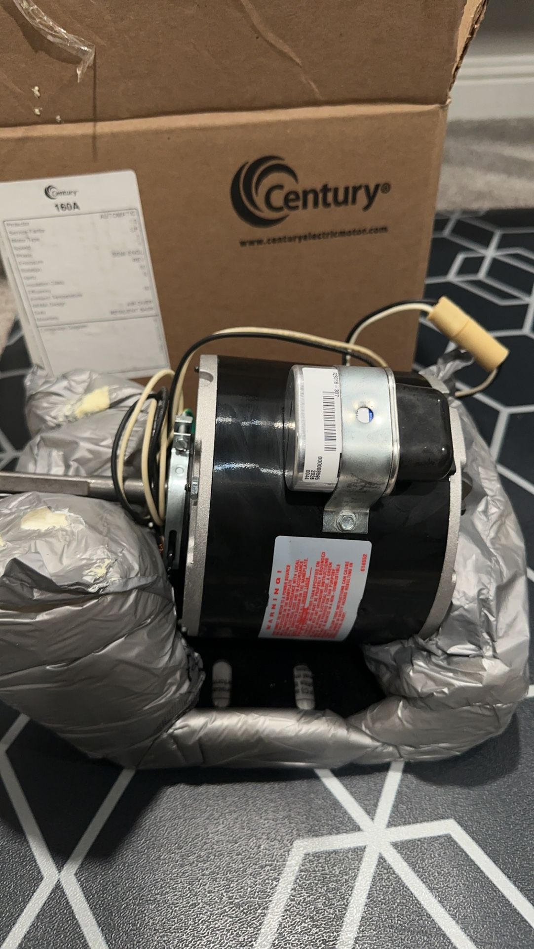 New century motor 1/3hp, 1625 rpm