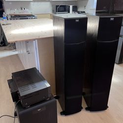 Klipsch Surround sound System With Receiver  Speakers