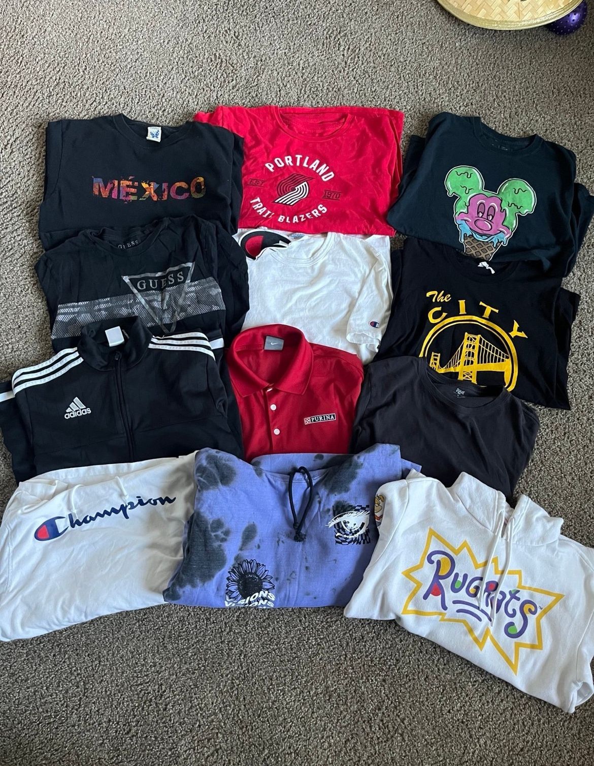 Men’s Medium Hoodies & Shirts Lot (12)