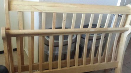 Snow sleigh headboard and foot for full size bed