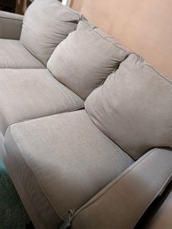 3-Seat Fabric Sleeper Sofa in Light Beige