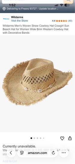 Wild arms woven straw cowboy hats