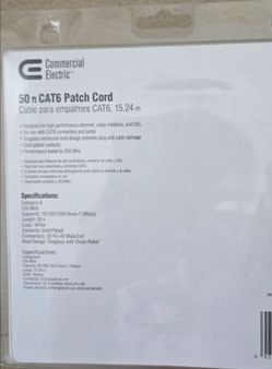 Commercial Electric 50 ft CAT6 Patch Cord