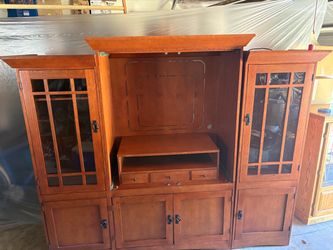 Mission Style Wood Entertainment Center