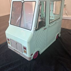 This is an Our Generation Sweet Stop Ice Cream Truck toy vehicle for 18-inch dolls. • Designed for creative play with 18-inch dolls, such as Our Gener