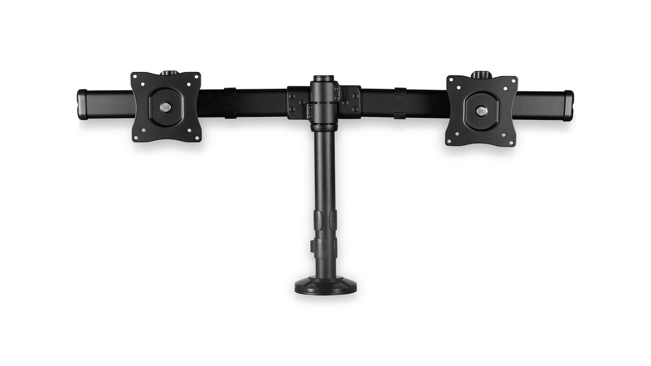 WALI Dual Monitor Stand Mount – Fits 2 Screens Up to 27