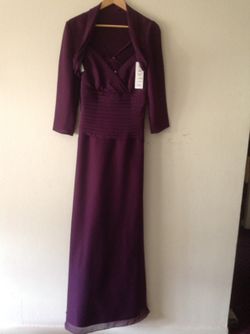 Purple bridesmaids dress with jacket size 14 brand new with tags originally $210