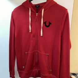 Red True Religion Buddha Logo Zip up Hoodie [Read Description]