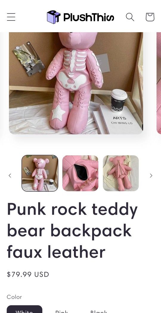 Punkrock Teddy Bear Backpack