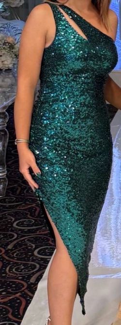 Sequin green dress; size 6
