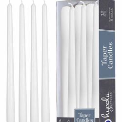 Brand New Set of 12 Taper Candles (still sealed in box !)