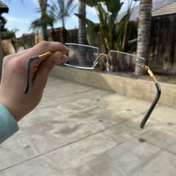 Cartier Glasses Gold And Clear 