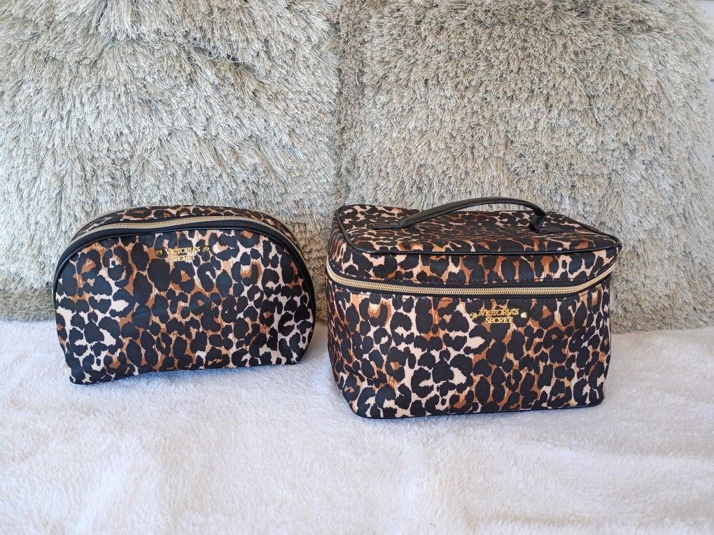 VICTORIA'S SECRET Travel Leopard Cosmetic Cases set