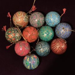 Handmade Paper Mache Ornaments