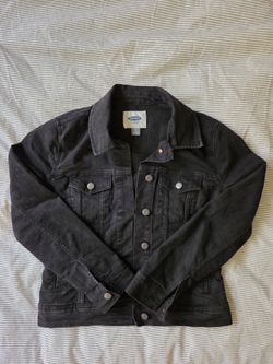 Old Navy Black Denim Trucker Jacket - Size S