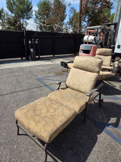 Outdoor Patio Chaise Lounge Chair with Cushion