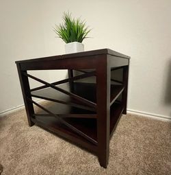 Mahogany Modern Living Room Side Table  (2 avail.)