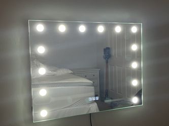White Vanity Mirror With Light Dimmer