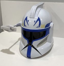 Star Wars Captain Rex Clone Wars Electronic Talking Helmet Works 2008 Complete