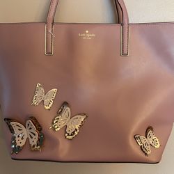 Katie Spade All the Buzz Metallic Butterfly Shoulder handbag purse Rare Nwot