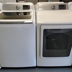 Samsung Glass Top Load Washer And Gas Dryer Set 