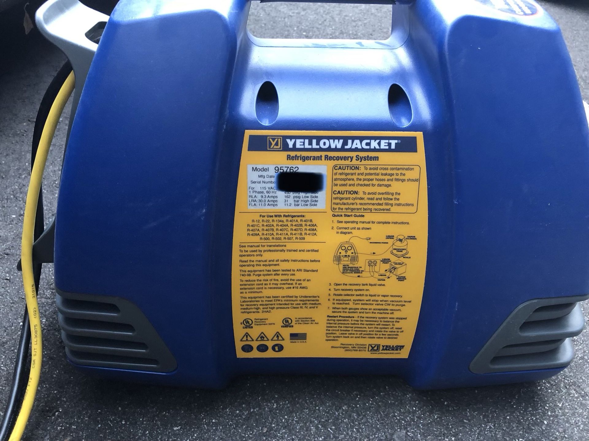 Yellow jacket Recovery XLT for Sale in Fort Pierce, FL OfferUp