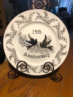 Vintage 25th Anniversary Plate