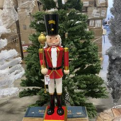 New Christmas Nutcracker, Xmas Nutcracker Figure w/High Hat, Beautiful Scepter Uniform & Boots