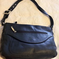 Stone & Co. Black Pebbled Leather Shoulder Bag
