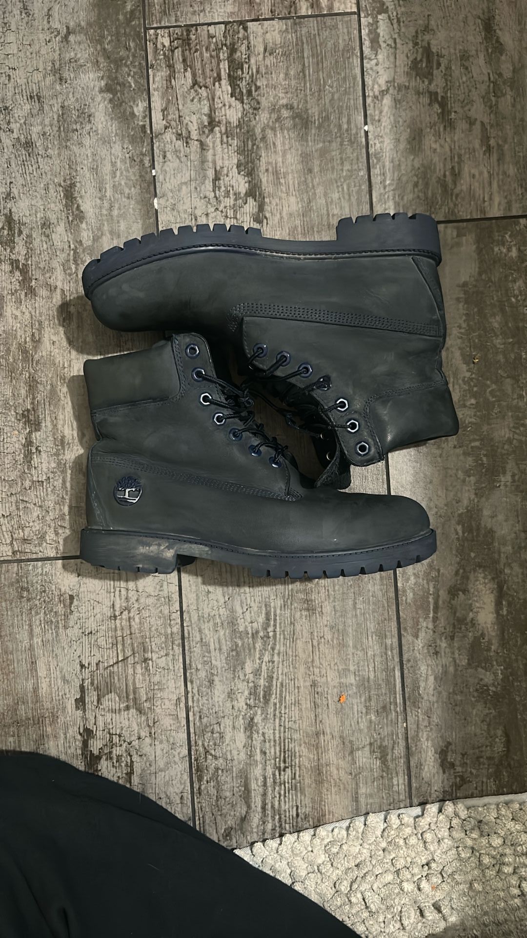 Dark blue timberland