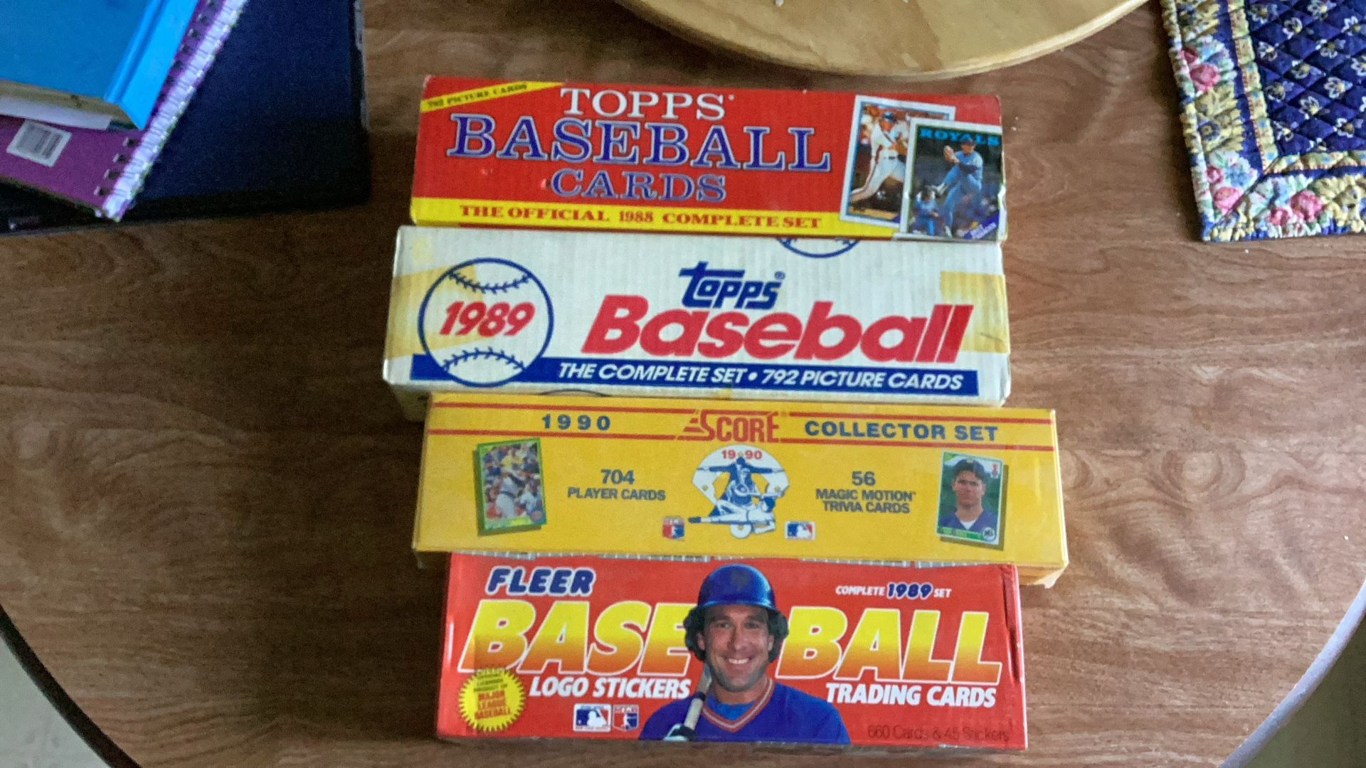 4 Factory Baseball Card Complete Sets