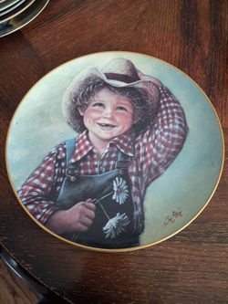 collectible porcelain plate featuring the "Jake" painting by artist Sue Etem
