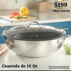 Caserola De Princess House Culinario Series De 15 Qt Es Con Teflon 