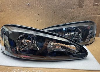 OH111 Fit 04-08 Pontiac Grand Pix Black Headlight Pair 