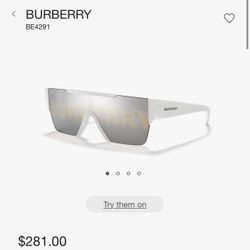 Burberry White Glasses