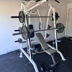 Smith Machine w/ Weight Set