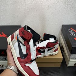 Aj1 High Nike Air Jordan 4 Off White Chicago Red size 7,7.5,8,8.5,9,9.5,10,10.5,11,12