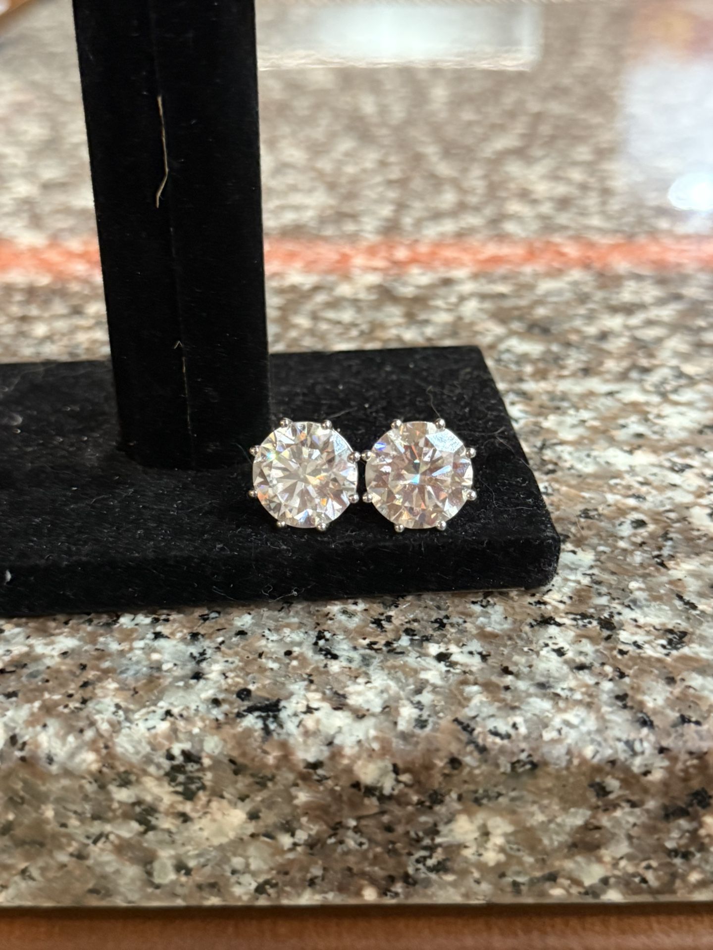 Diamond Test Approved Moissanite 12 Carat 15MM Huge Earrings