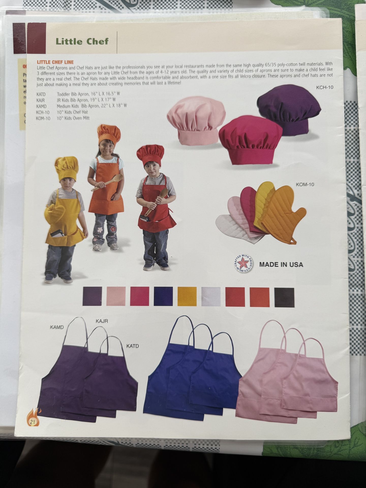 Apron / Mandiles Para Niños Y Niñas Chef Guantes Gorros