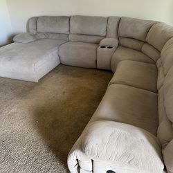 Grey sectional couch